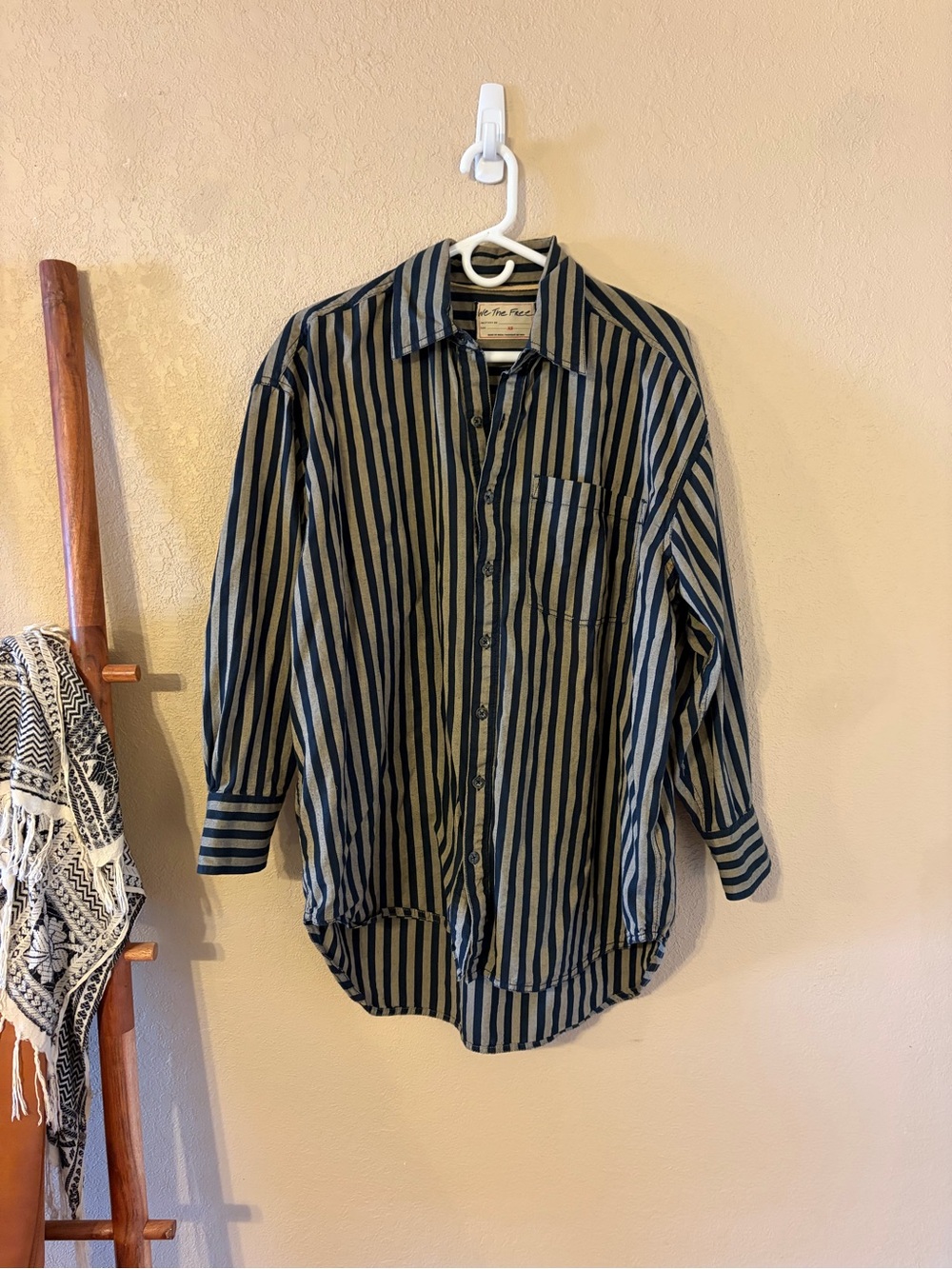 We The Free Freddie oversized striped shirt